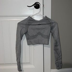 XS GYM SHARK CROPPED LONG SLEEVE